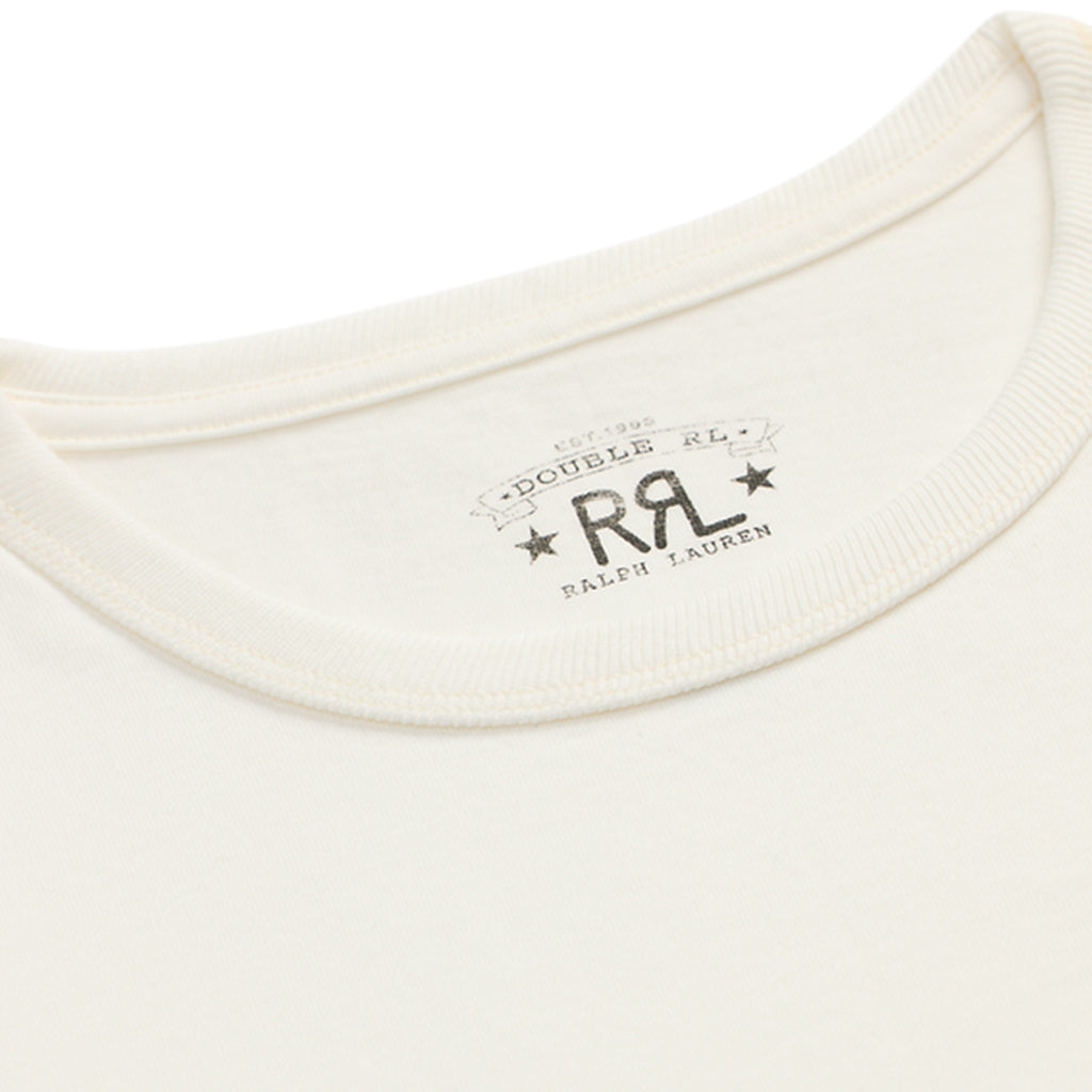 Double RL : RELAXED FIT HEAVYWEIGHT JERSEY T-SHIRT (WHITE)
