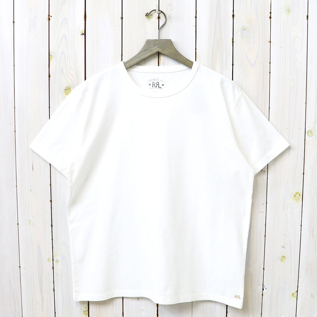 Double RL : RELAXED FIT HEAVYWEIGHT JERSEY T-SHIRT (WHITE)