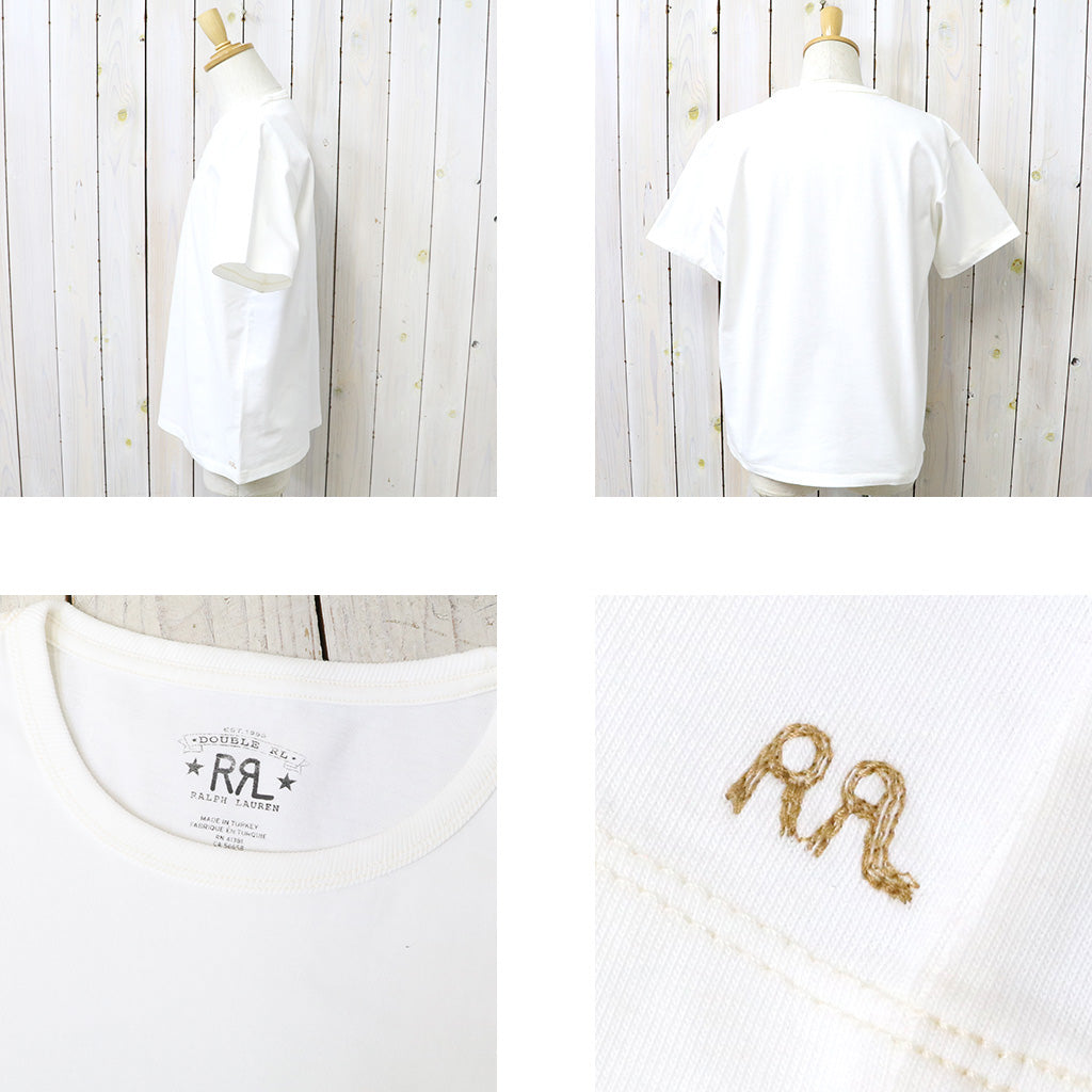 Double RL : RELAXED FIT HEAVYWEIGHT JERSEY T-SHIRT (WHITE)