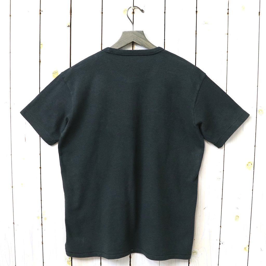 Double RL : LOGO COTTON-HEMP JERSEY T-SHIRT (BLACK)