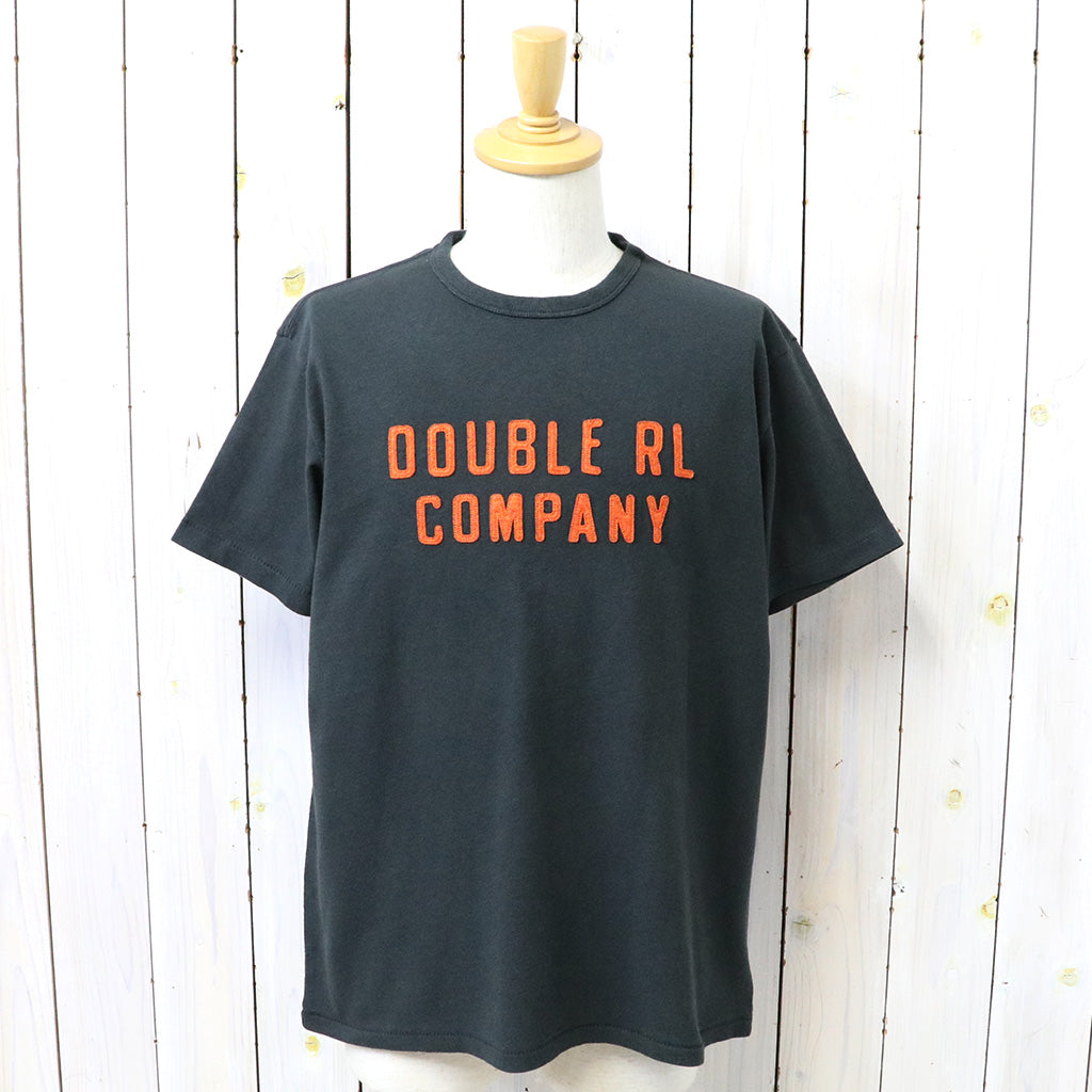 Double RL : LOGO COTTON-HEMP JERSEY T-SHIRT (BLACK)