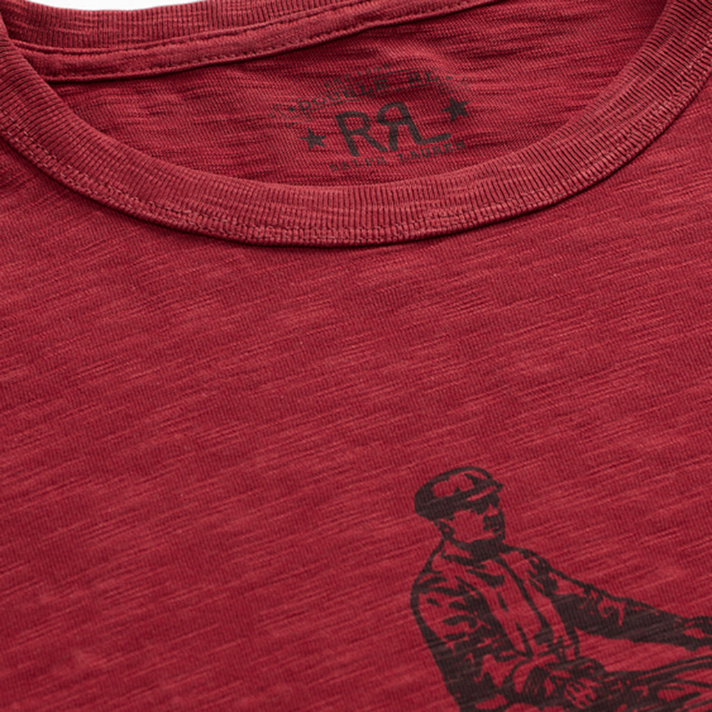 Double RL『SLUB JERSEY GRAPHIC T-SHIRT』(VINTAGE BURGUNDY)