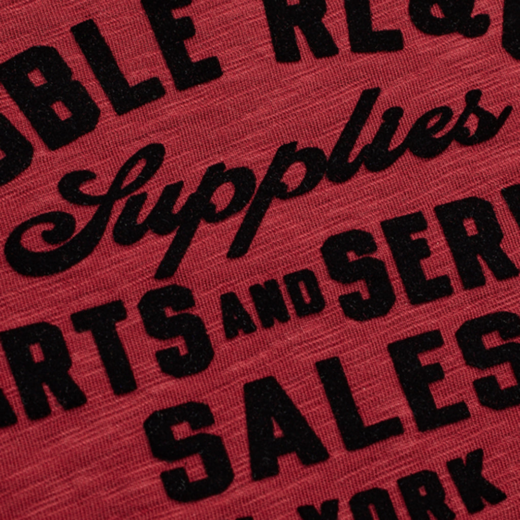 Double RL『SLUB JERSEY GRAPHIC T-SHIRT』(VINTAGE BURGUNDY)