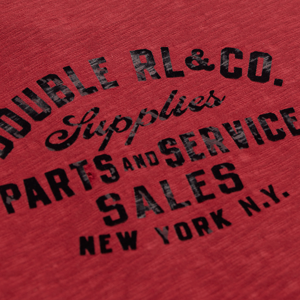Double RL『SLUB JERSEY GRAPHIC T-SHIRT』(VINTAGE BURGUNDY)