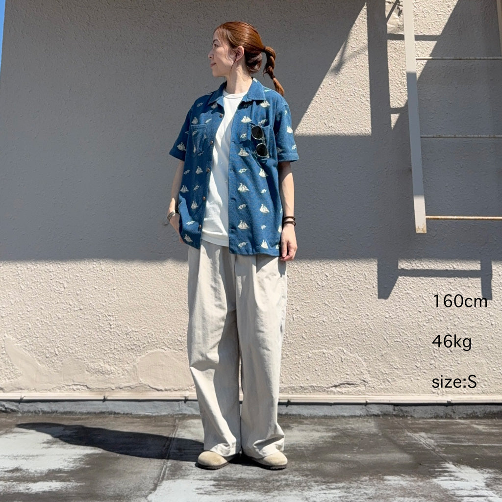 【SALE40%OFF】Double RL : NAUTICAL EMBROIDERED PIQUE CAMP SHIRT
