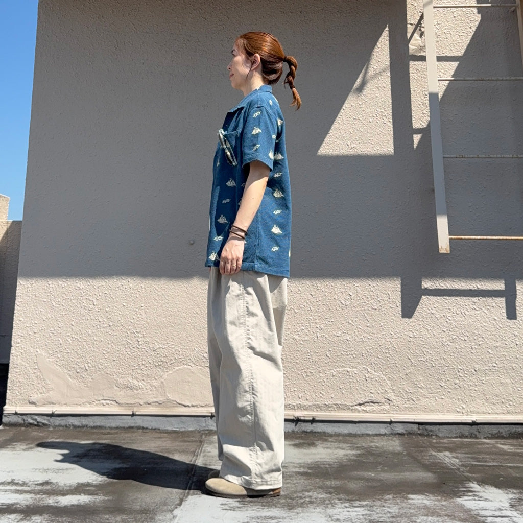 【SALE40%OFF】Double RL : NAUTICAL EMBROIDERED PIQUE CAMP SHIRT