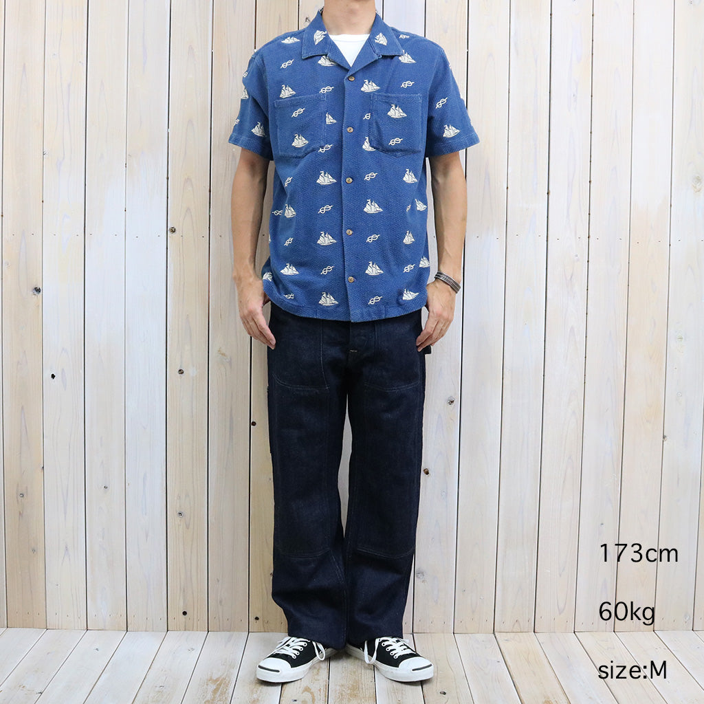 Double RL : NAUTICAL EMBROIDERED PIQUE CAMP SHIRT