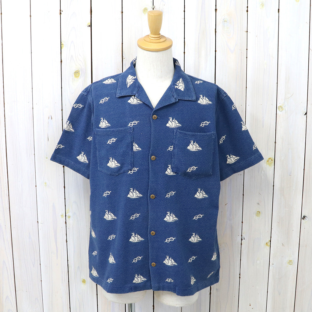 【SALE40%OFF】Double RL : NAUTICAL EMBROIDERED PIQUE CAMP SHIRT