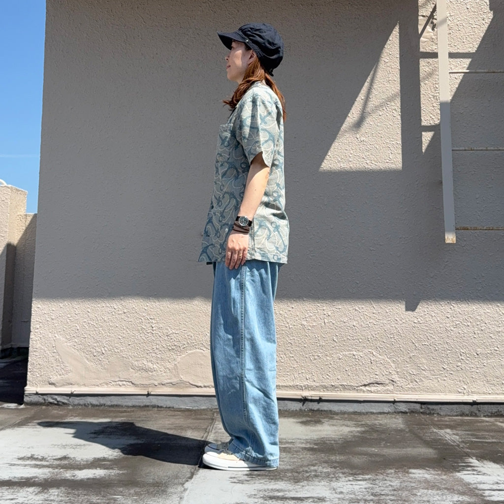 【SALE40%OFF】Double RL : INDIGO ANCHOR PRINT CAMP SHIRT