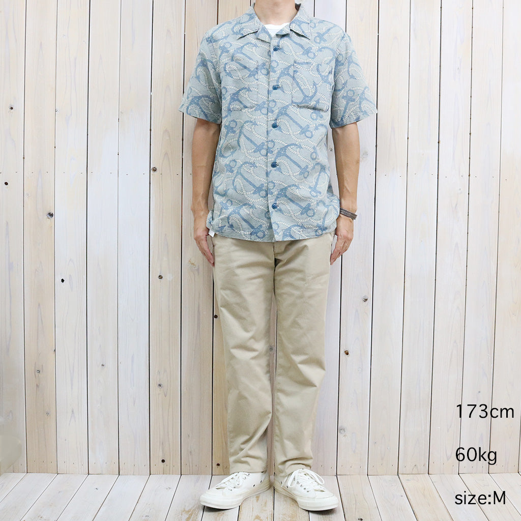 【SALE40%OFF】Double RL : INDIGO ANCHOR PRINT CAMP SHIRT