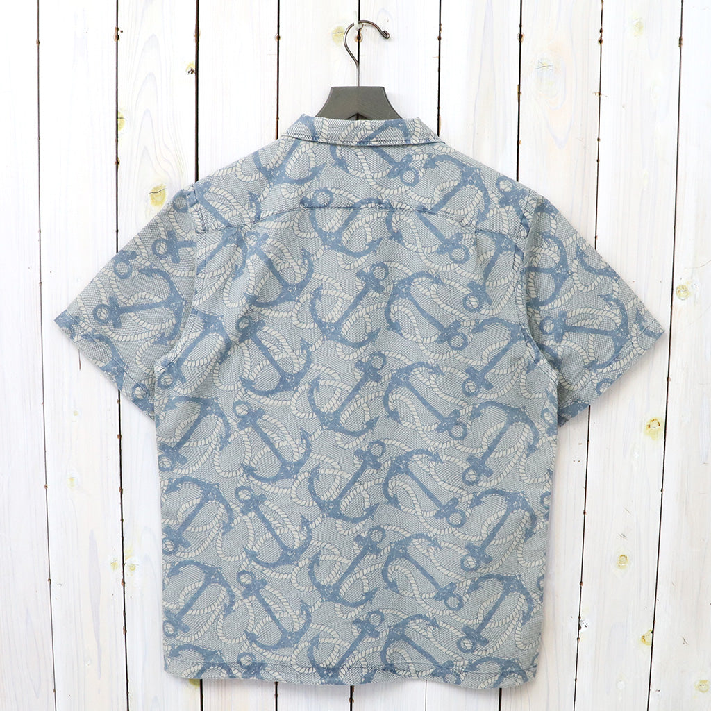 【SALE40%OFF】Double RL : INDIGO ANCHOR PRINT CAMP SHIRT