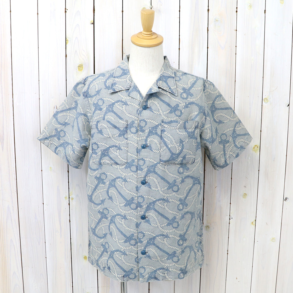 【SALE40%OFF】Double RL : INDIGO ANCHOR PRINT CAMP SHIRT