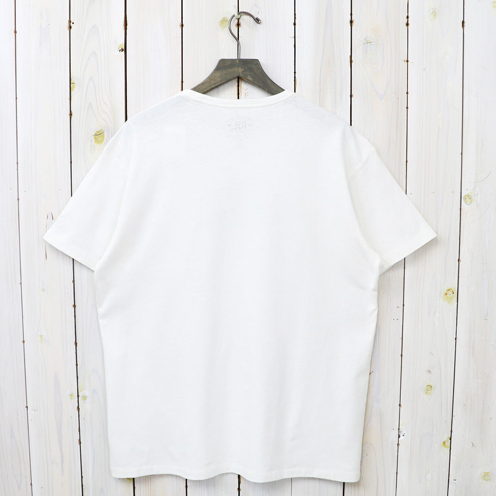 【SALE40%OFF】Double RL : LOGO COTTON HEMP JERSEY T-SHIRT (WHITE)