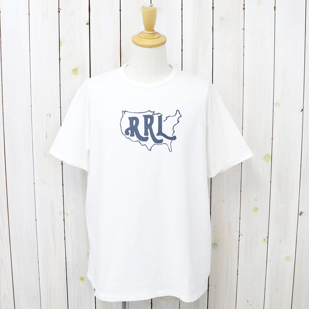 【SALE40%OFF】Double RL : LOGO COTTON HEMP JERSEY T-SHIRT (WHITE)