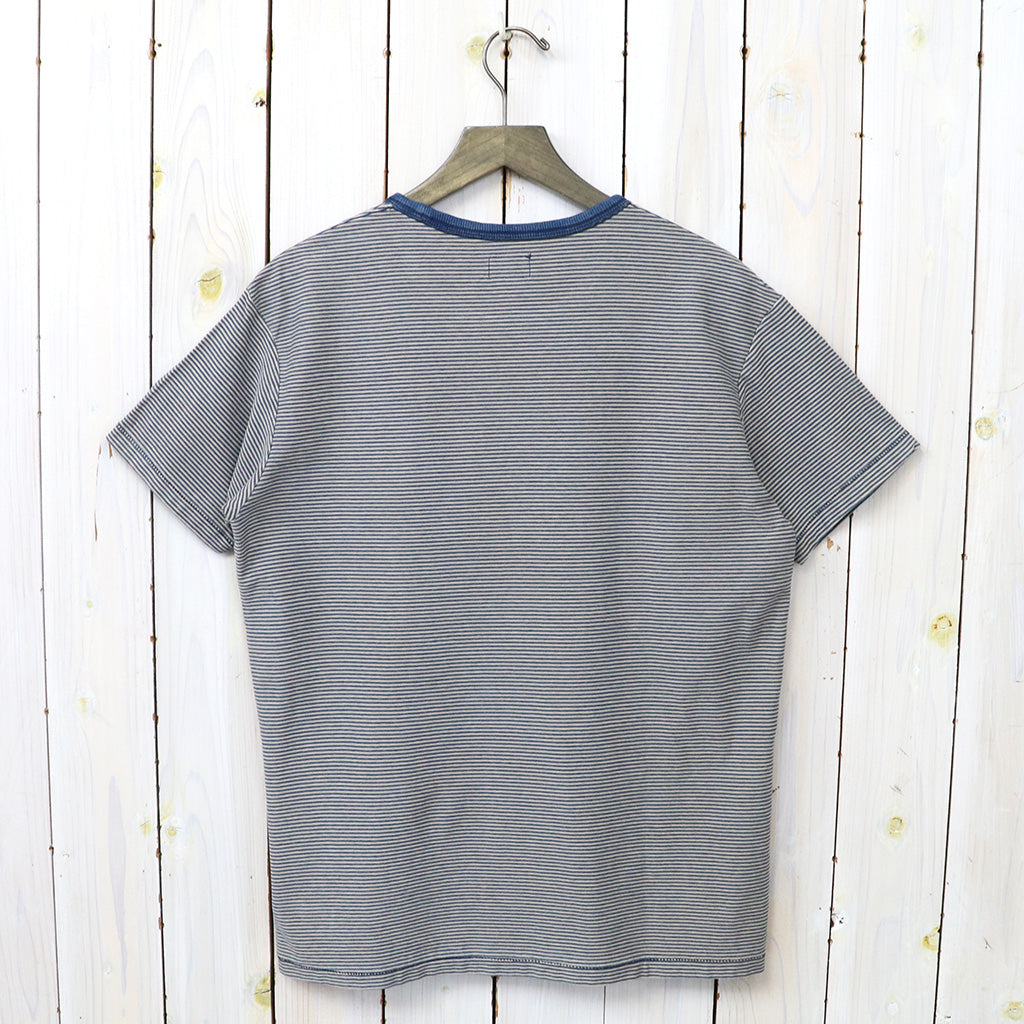 【SALE40%OFF】Double RL : STRIPED LOGO JERSEY T-SHIRT (BLUE)