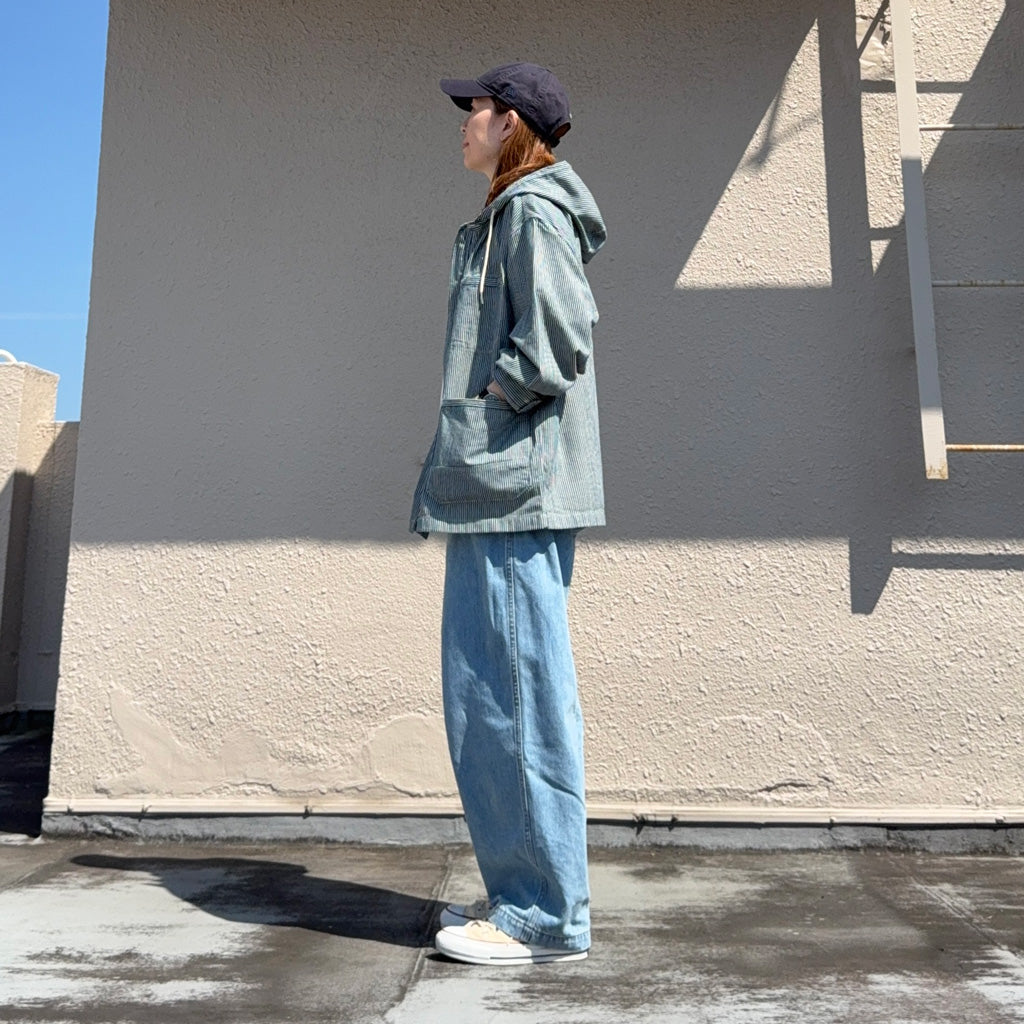 【SALE40%OFF】Double RL : INDIGO STRIPED TWILL HOODED JACKET