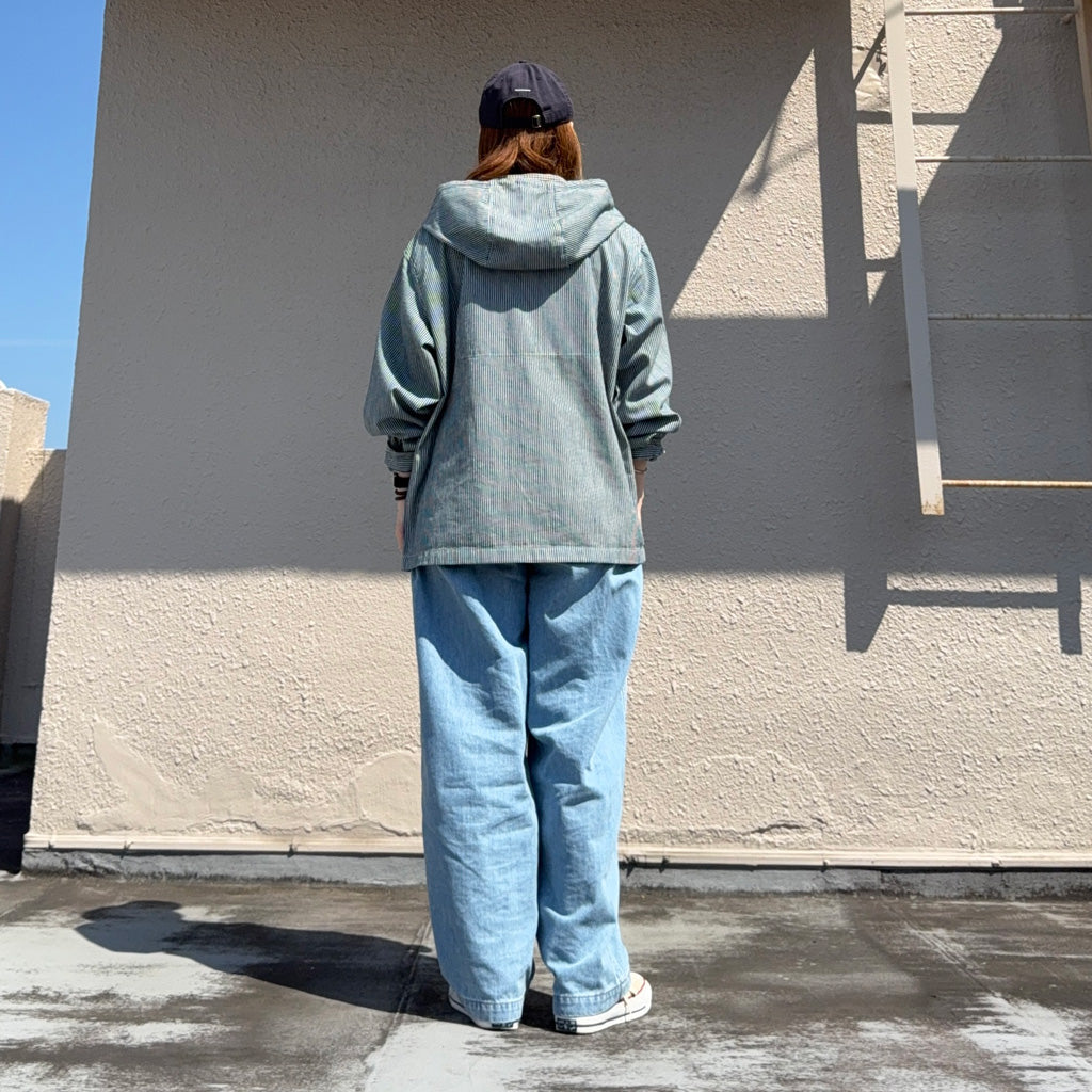 【SALE40%OFF】Double RL : INDIGO STRIPED TWILL HOODED JACKET