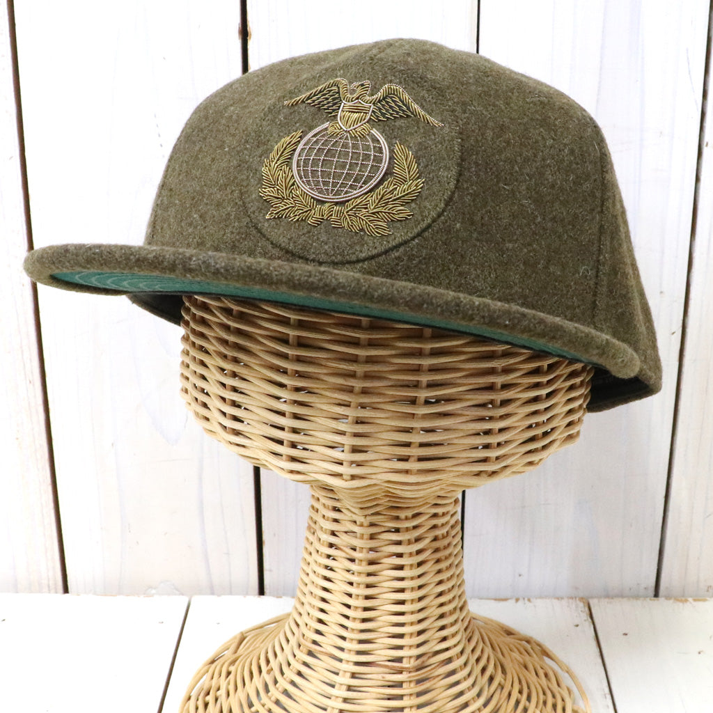 Double RL : BULLION WOOL-BLEND BALL CAP (OLIVE)