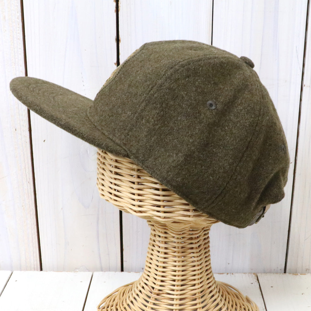 Double RL : BULLION WOOL-BLEND BALL CAP (OLIVE)