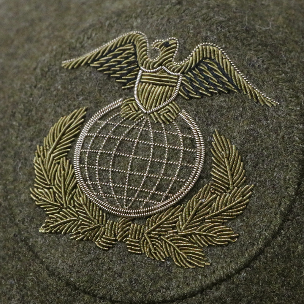 Double RL : BULLION WOOL-BLEND BALL CAP (OLIVE)