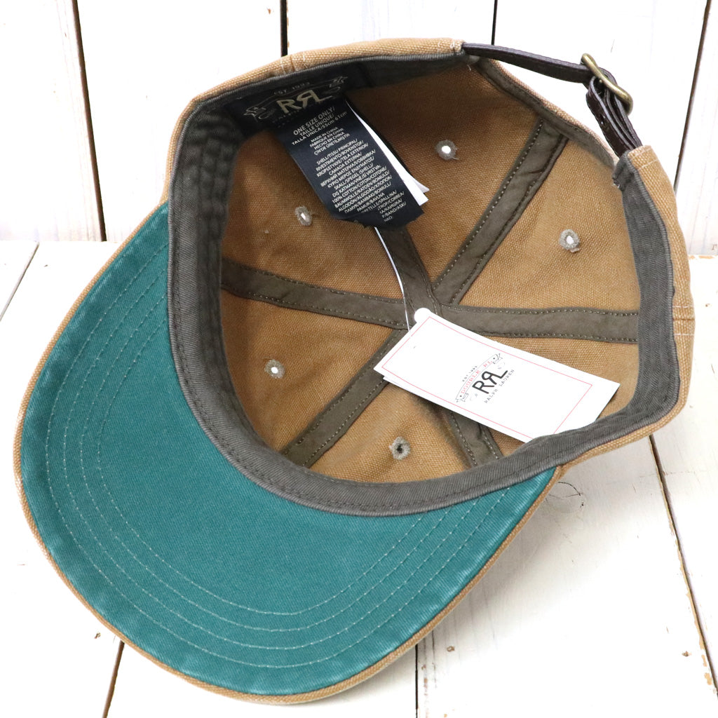 Double RL : CANVAS BALL CAP (TAN)