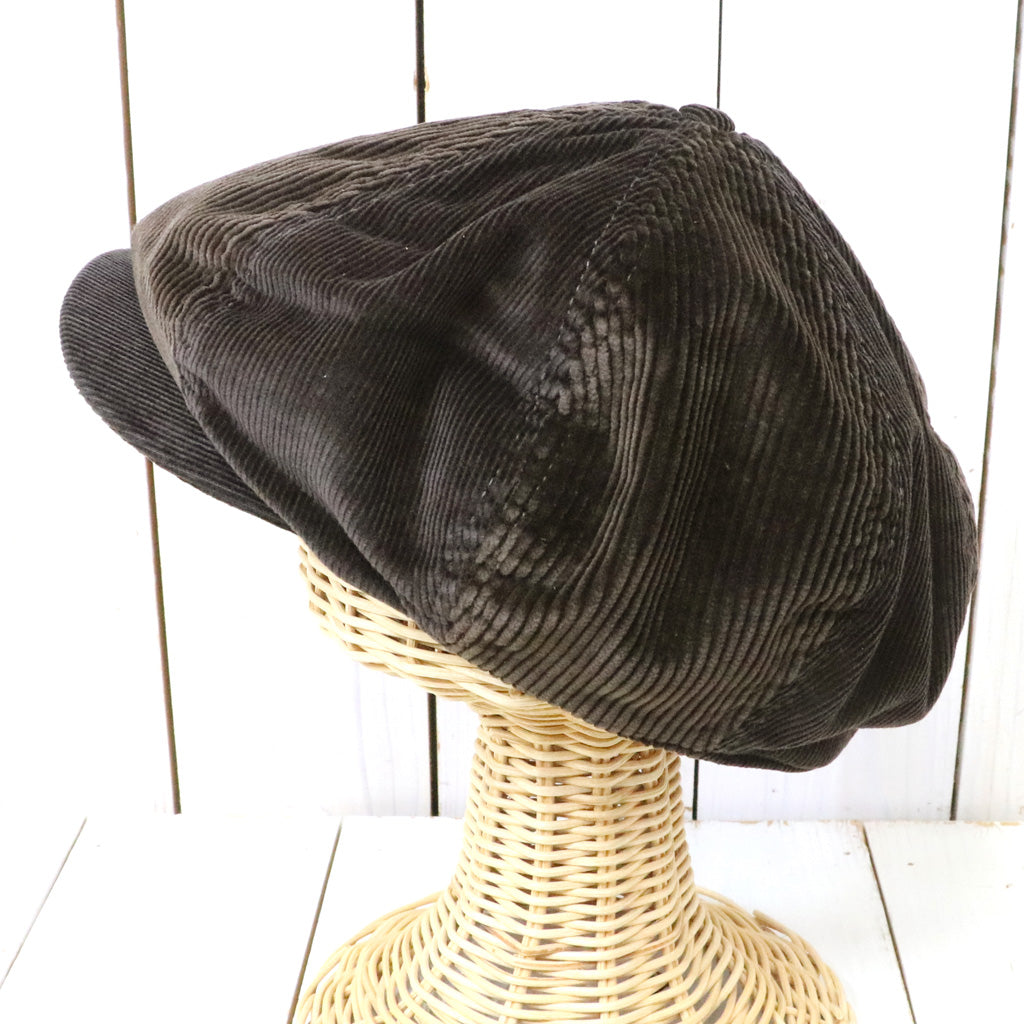 Double RL : CORDUROY NEWSBOY CAP (BROWN)