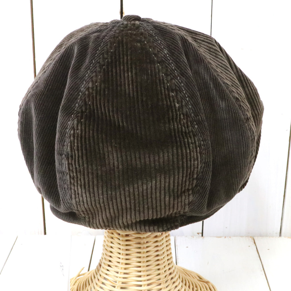Double RL : CORDUROY NEWSBOY CAP (BROWN)