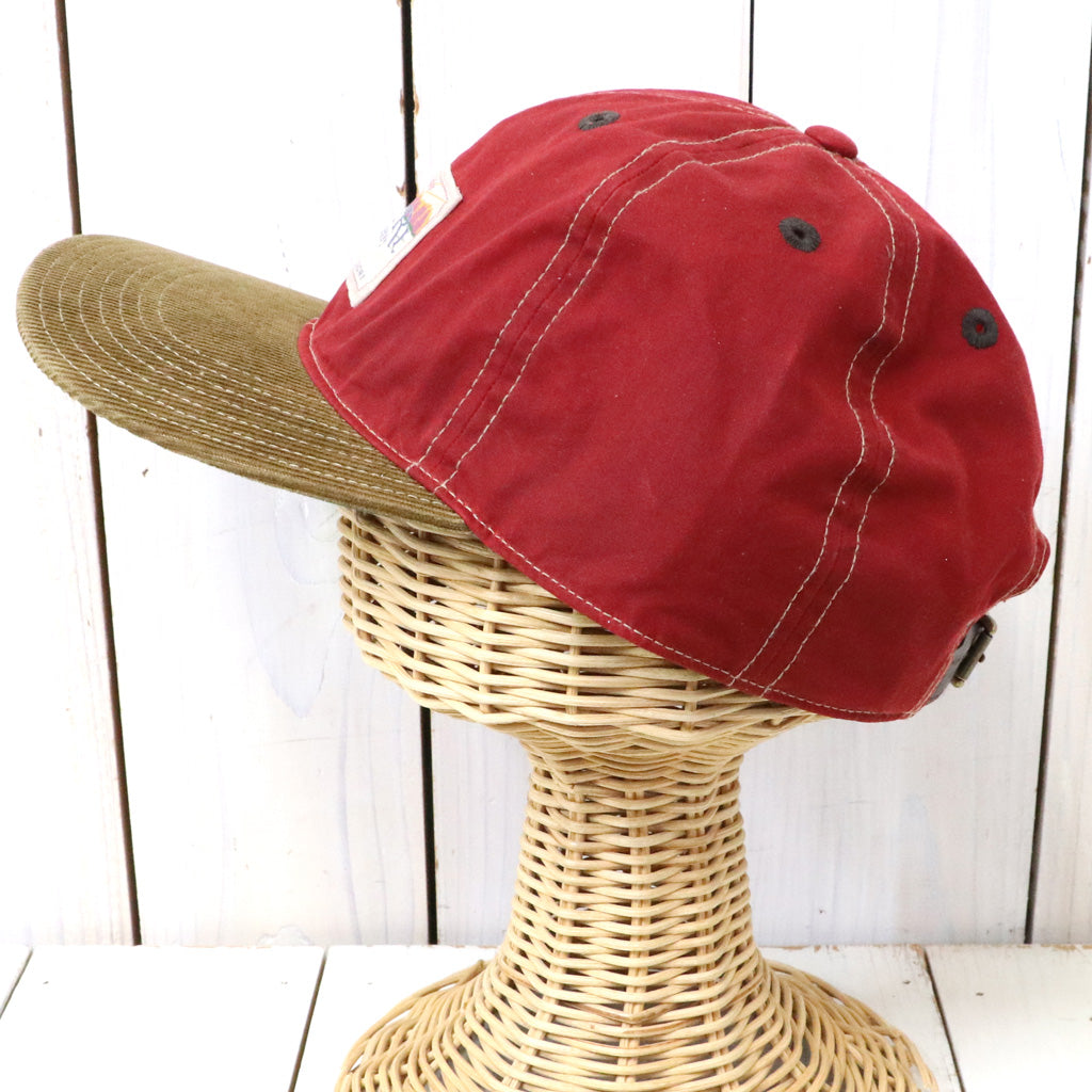 Double RL : CORDUROY-BILL OILCLOTH BALL CAP (RED)