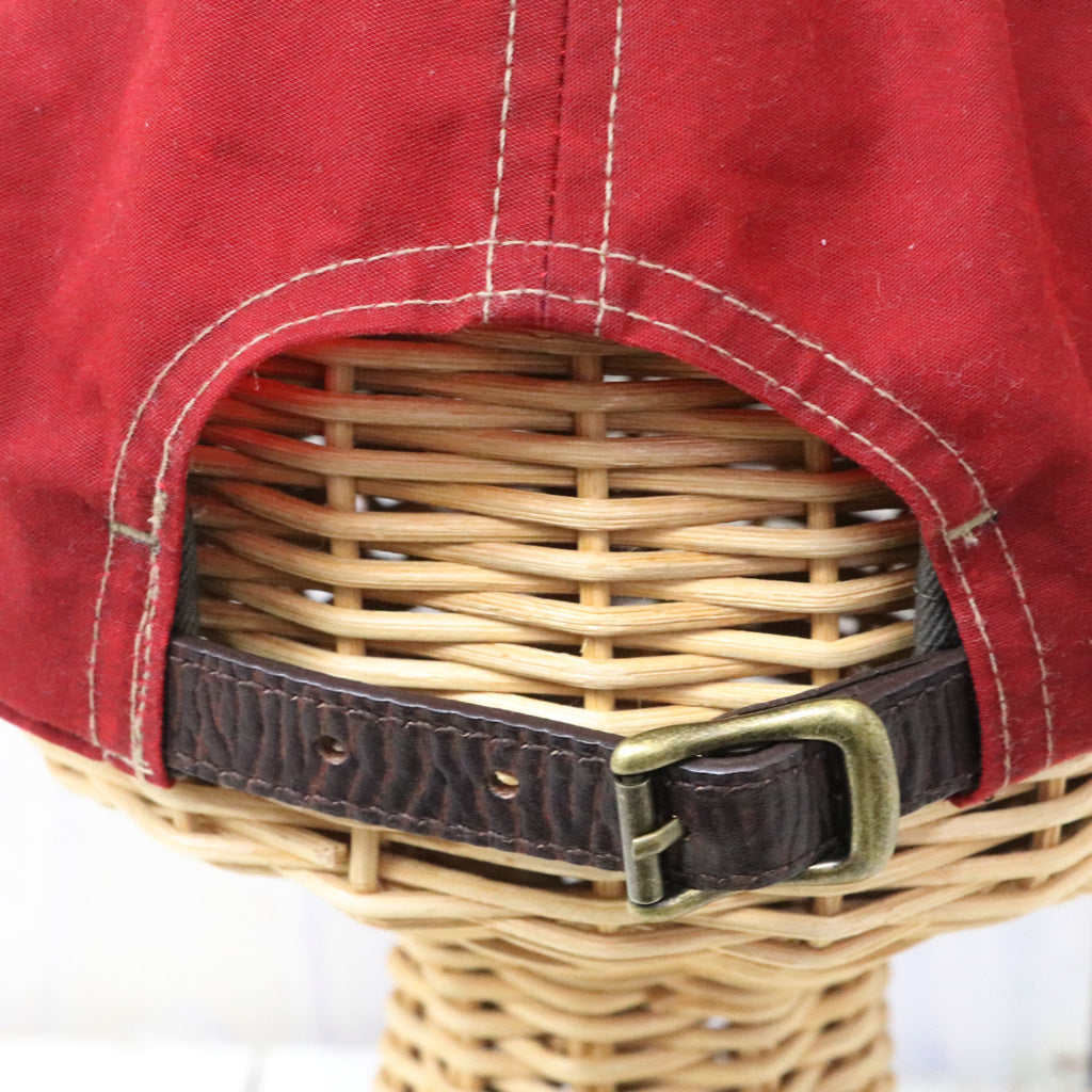 Double RL : CORDUROY-BILL OILCLOTH BALL CAP (RED)