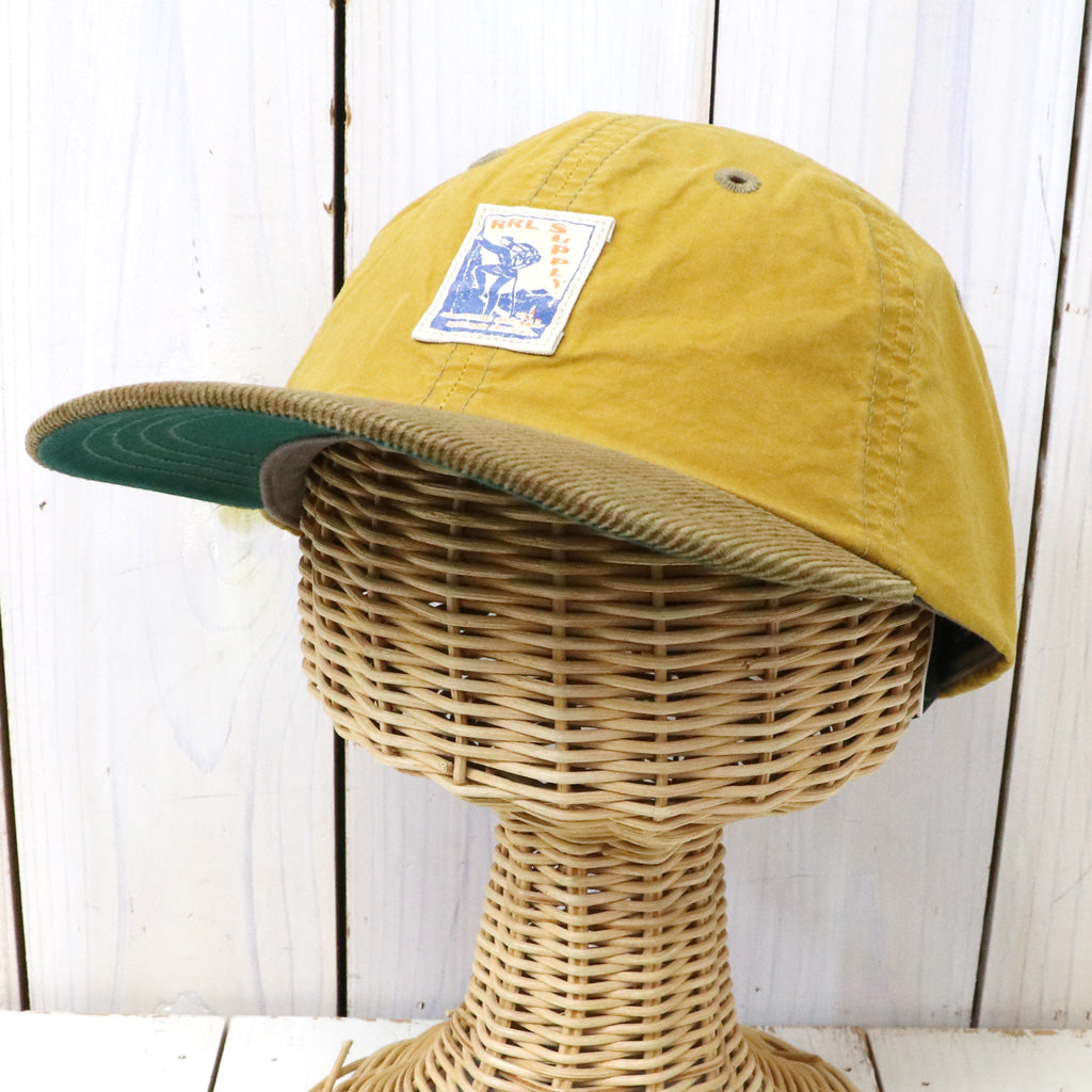 Double RL : CORDUROY-BILL OILCLOTH BALL CAP (YELLOW)