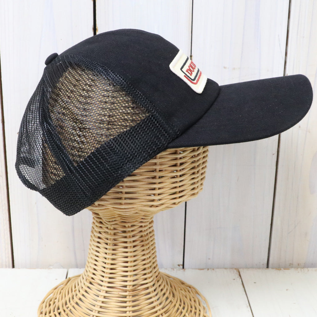 Double RL : LOGO PATCH DENIM TRUCKER CAP (BLACK)