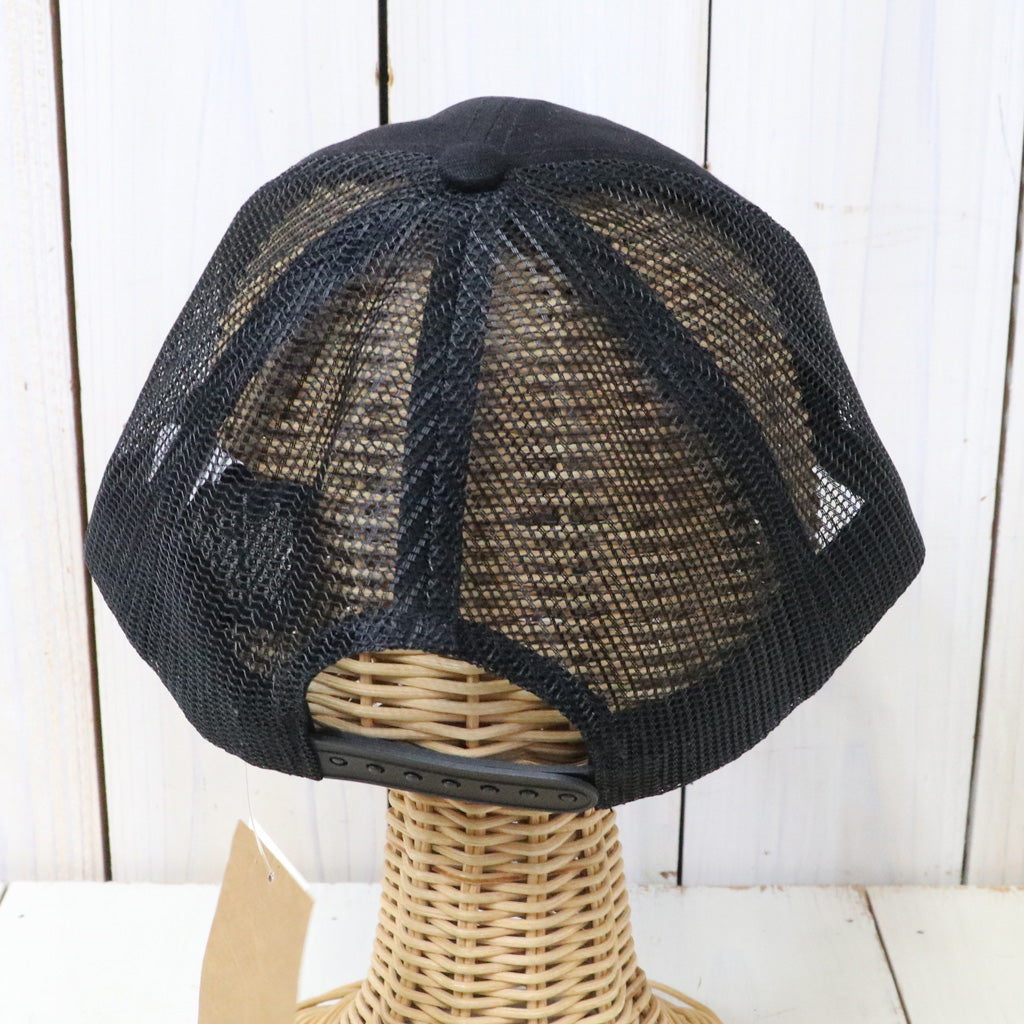 Double RL : LOGO PATCH DENIM TRUCKER CAP (BLACK)