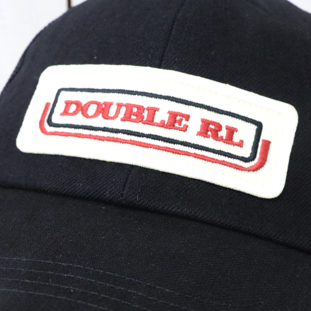 Double RL : LOGO PATCH DENIM TRUCKER CAP (BLACK)