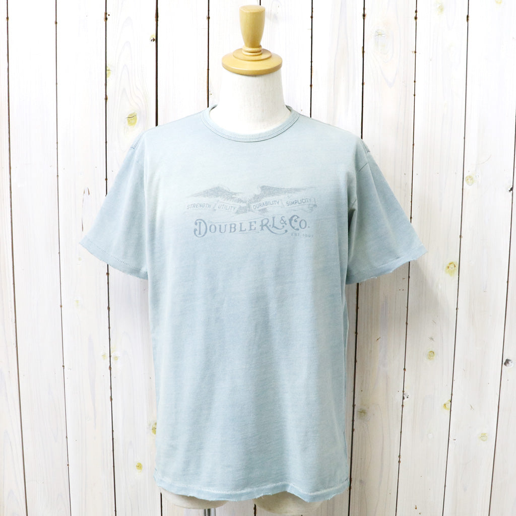 【SALE40%OFF】Double RL : DISTRESSED JERSEY GRAPHIC T-SHIRT (BLUE)