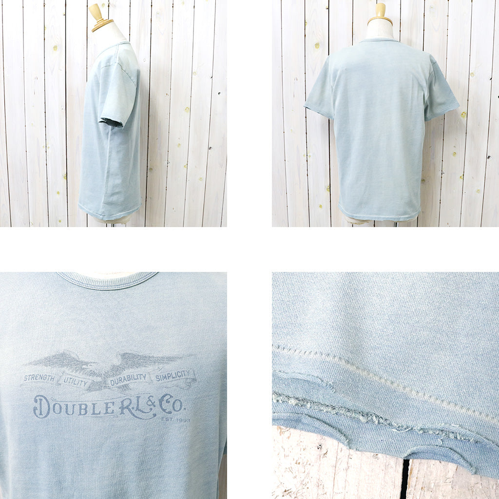 【SALE40%OFF】Double RL : DISTRESSED JERSEY GRAPHIC T-SHIRT (BLUE)