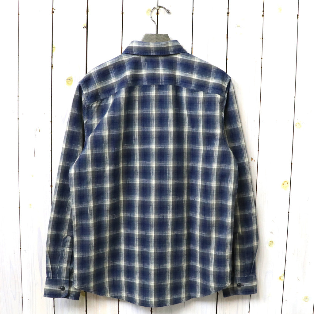 Double RL : CHECKED WOVEN WORK SHIRT (BLUE)