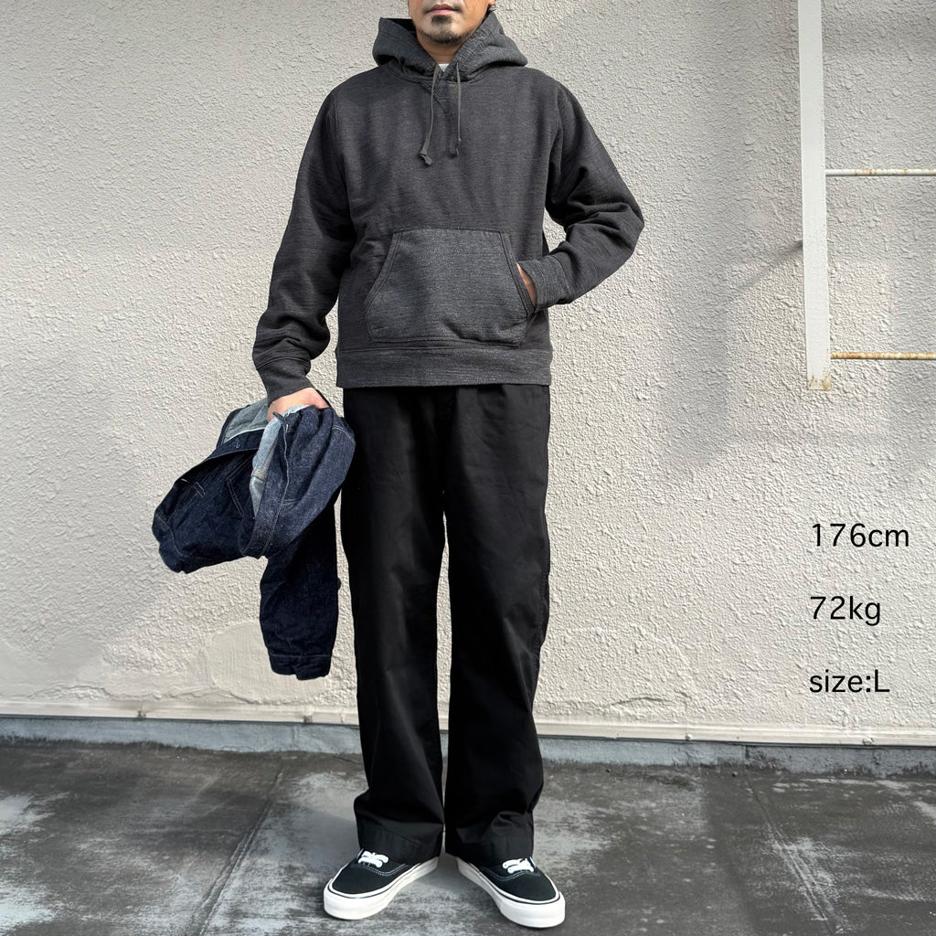 Double RL : FRENCH TERRY HOODIE (CHARCOAL)