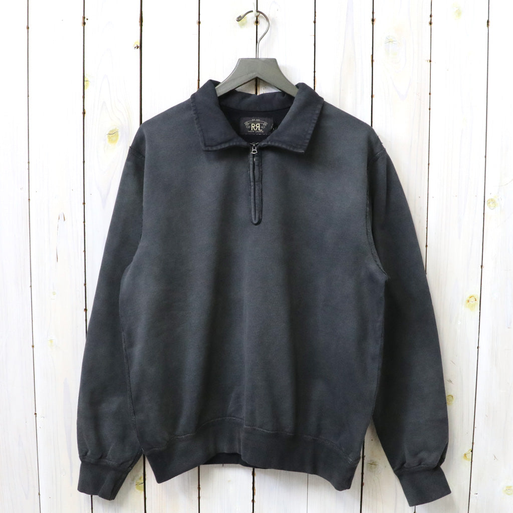 Double RL : FRENCH TERRY QUARTER ZIP PULLOVER (BLACK)