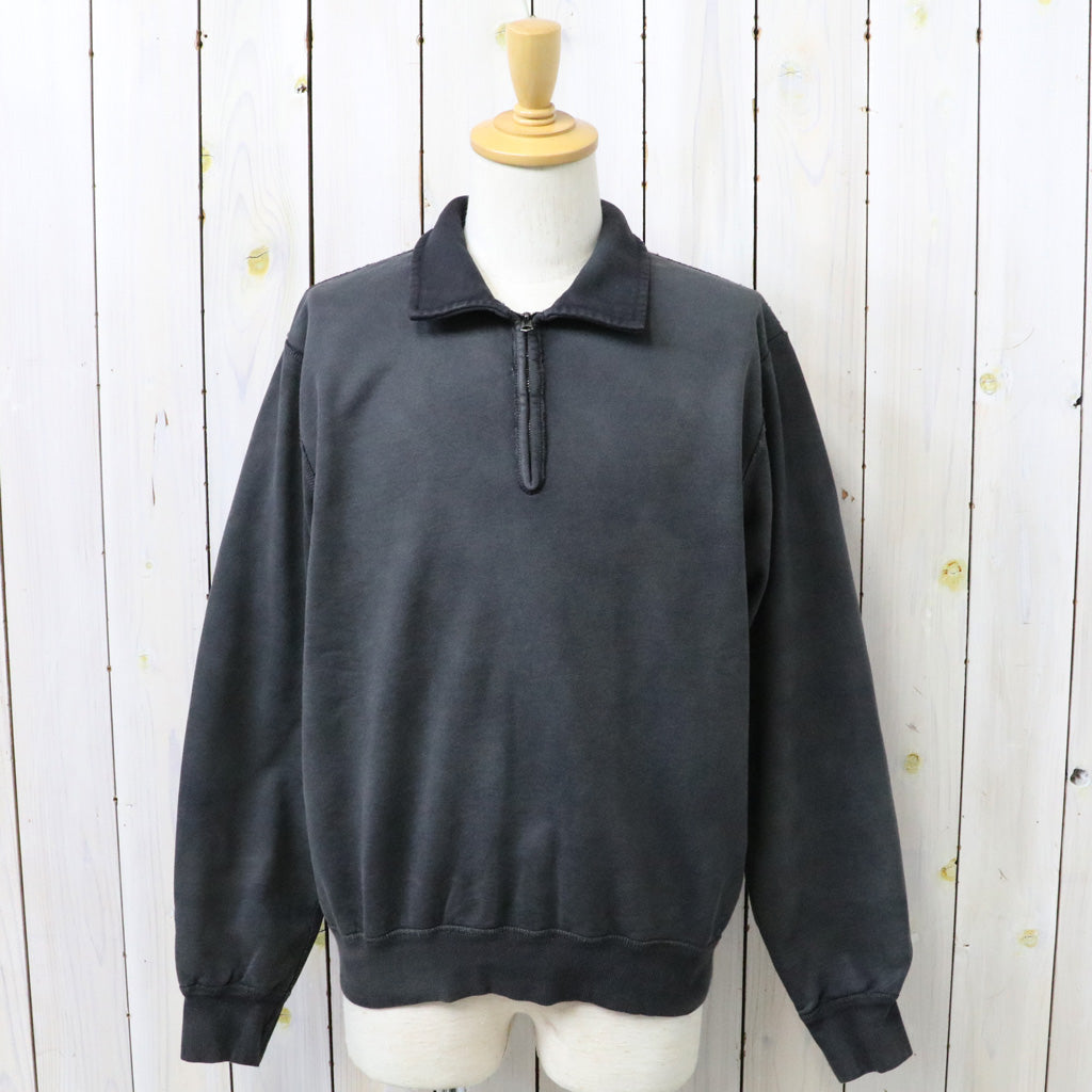Double RL : FRENCH TERRY QUARTER ZIP PULLOVER (BLACK)