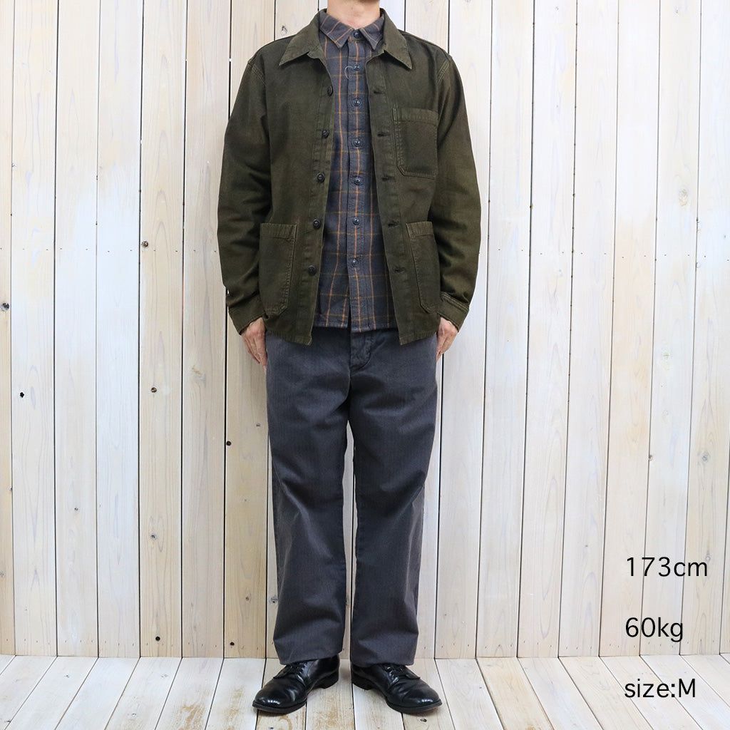 Double RL : REVERSE-SATEEN OVERSHIRT (BROWN)