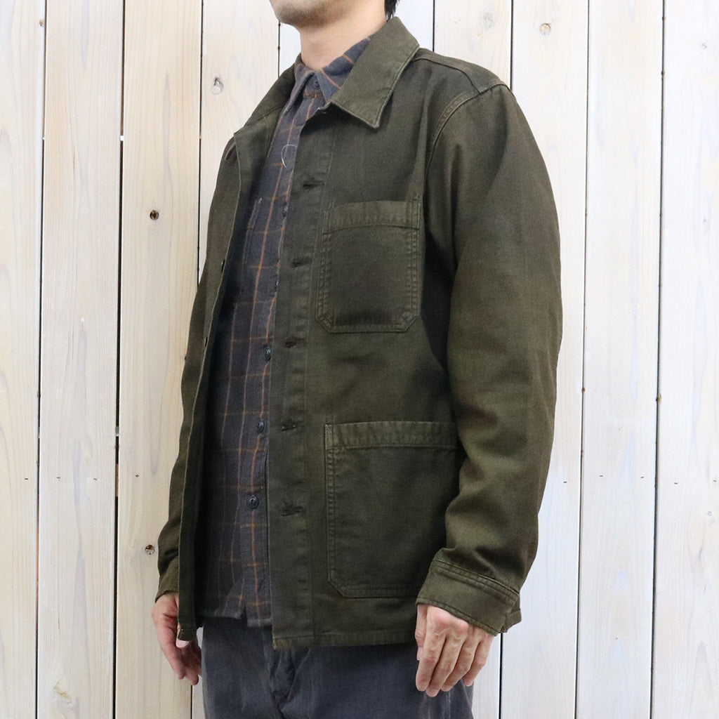 Double RL : REVERSE-SATEEN OVERSHIRT (BROWN)