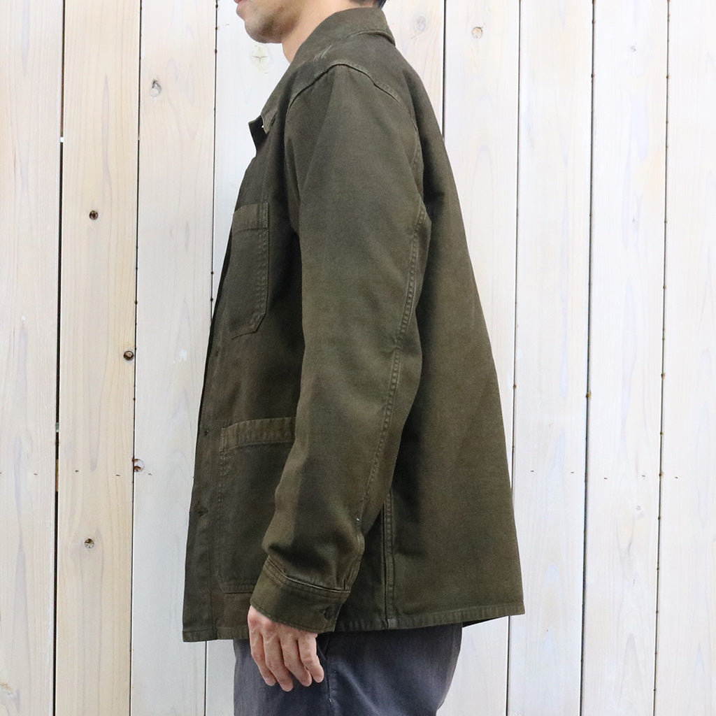 Double RL : REVERSE-SATEEN OVERSHIRT (BROWN)