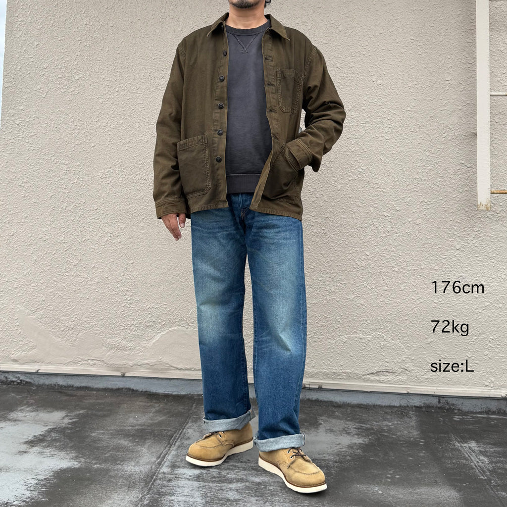 【SALE40%OFF】Double RL : REVERSE-SATEEN OVERSHIRT (BROWN)