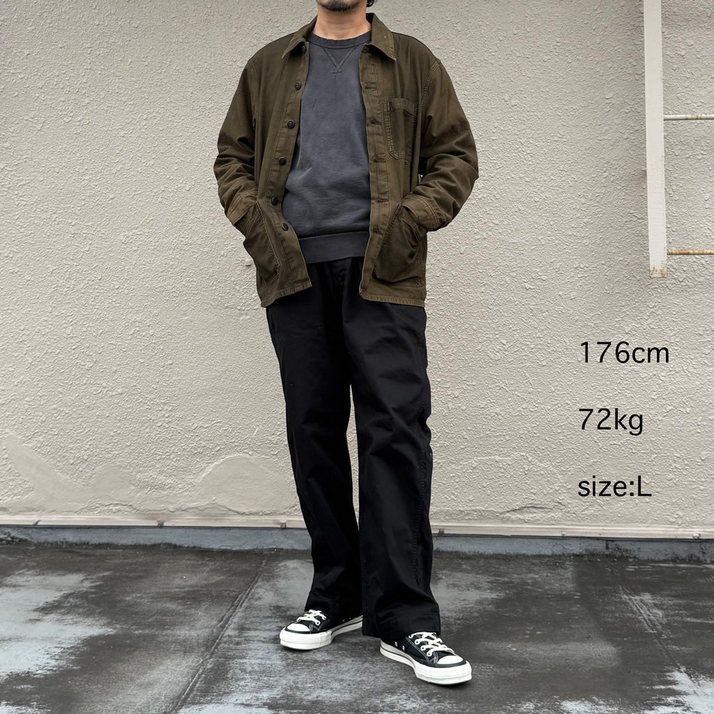 Double RL : REVERSE-SATEEN OVERSHIRT (BROWN)