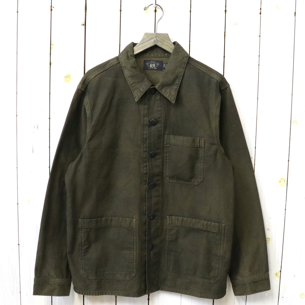 Double RL : REVERSE-SATEEN OVERSHIRT (BROWN)