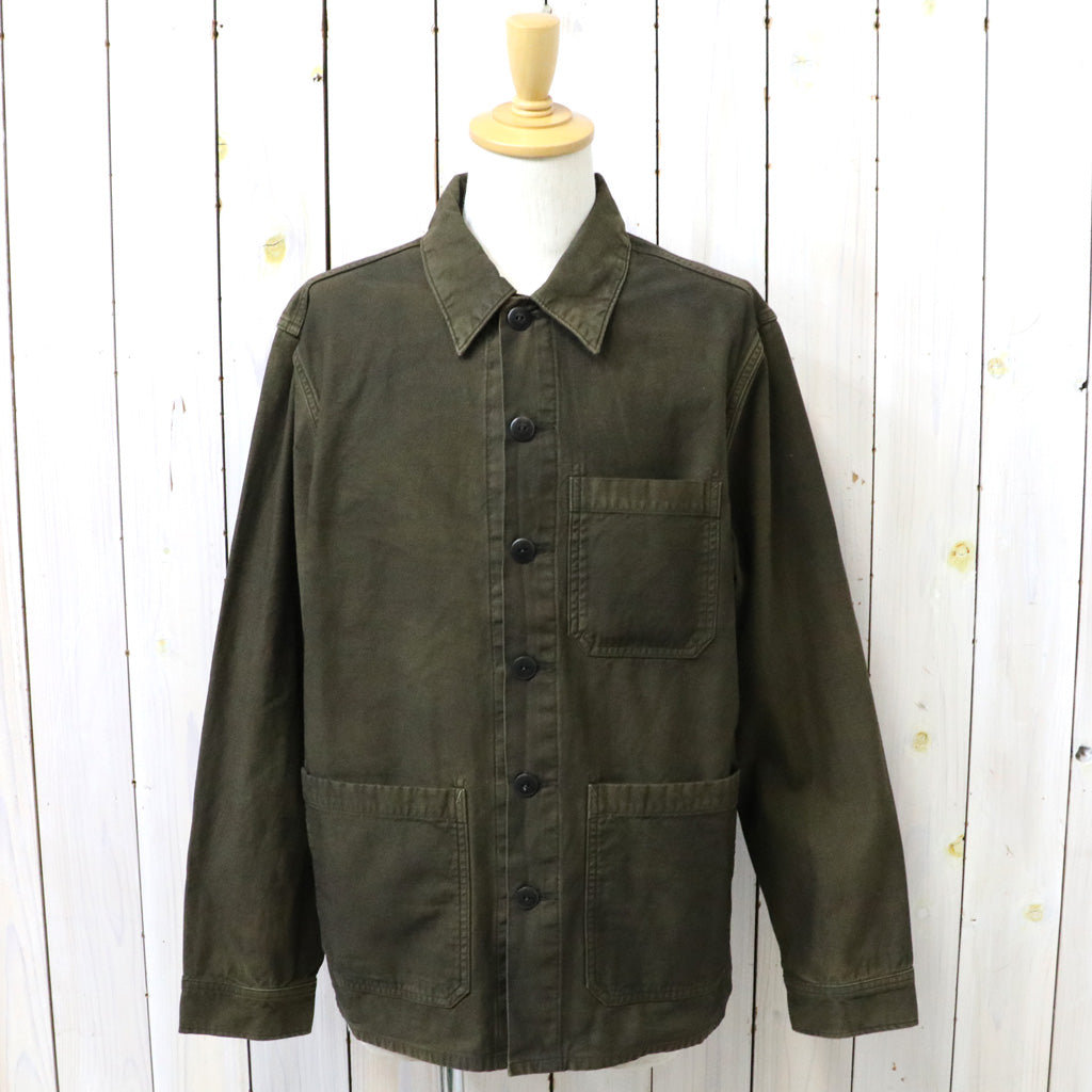 Double RL : REVERSE-SATEEN OVERSHIRT (BROWN)