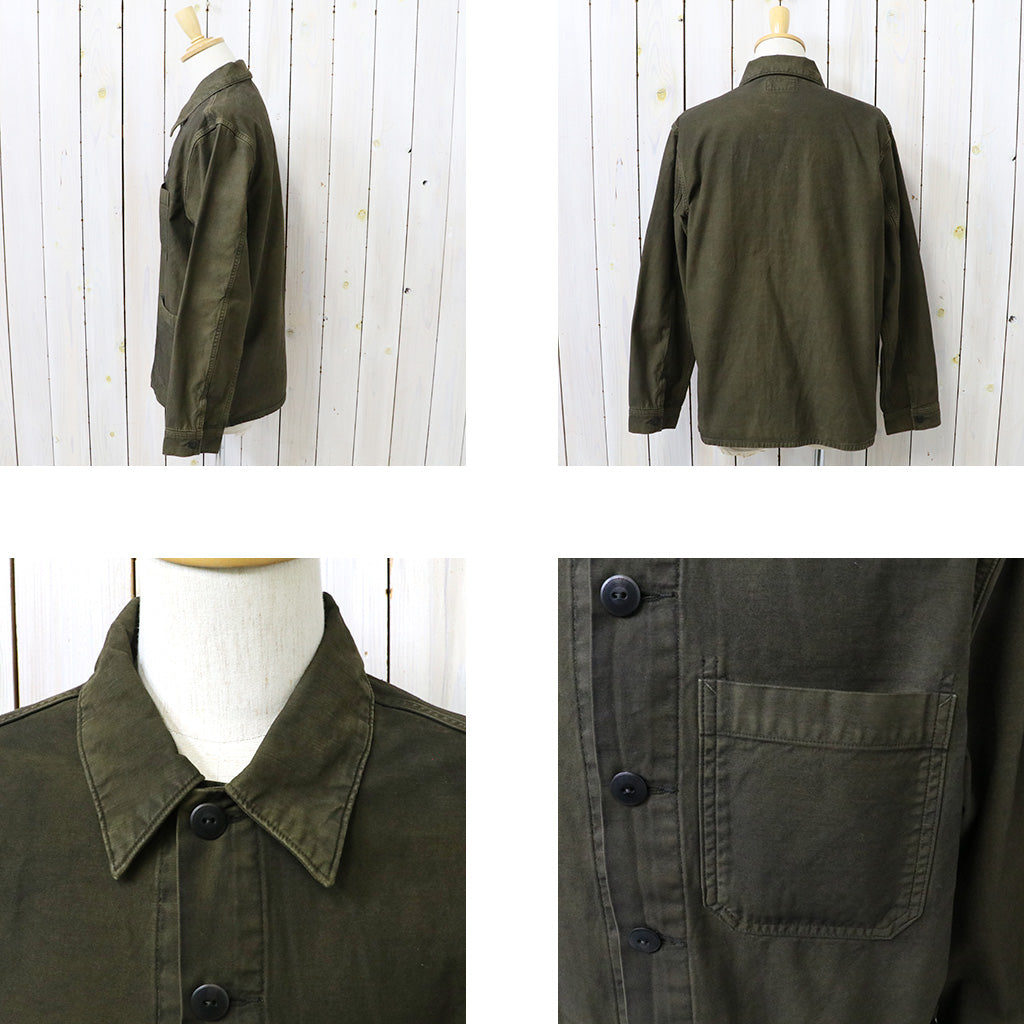Double RL : REVERSE-SATEEN OVERSHIRT (BROWN)