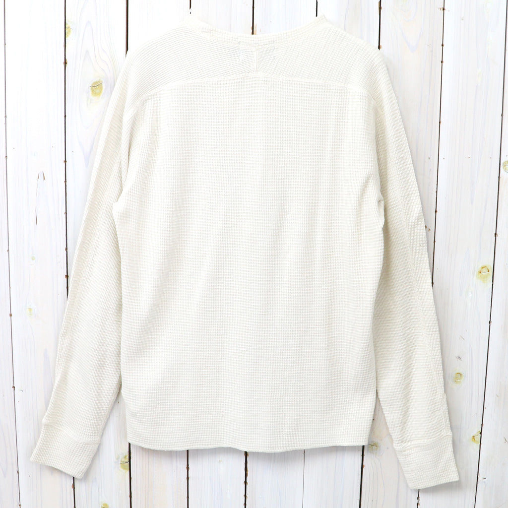 Double RL : WAFFLE-KNIT CREWNECK (PAPER WHITE)