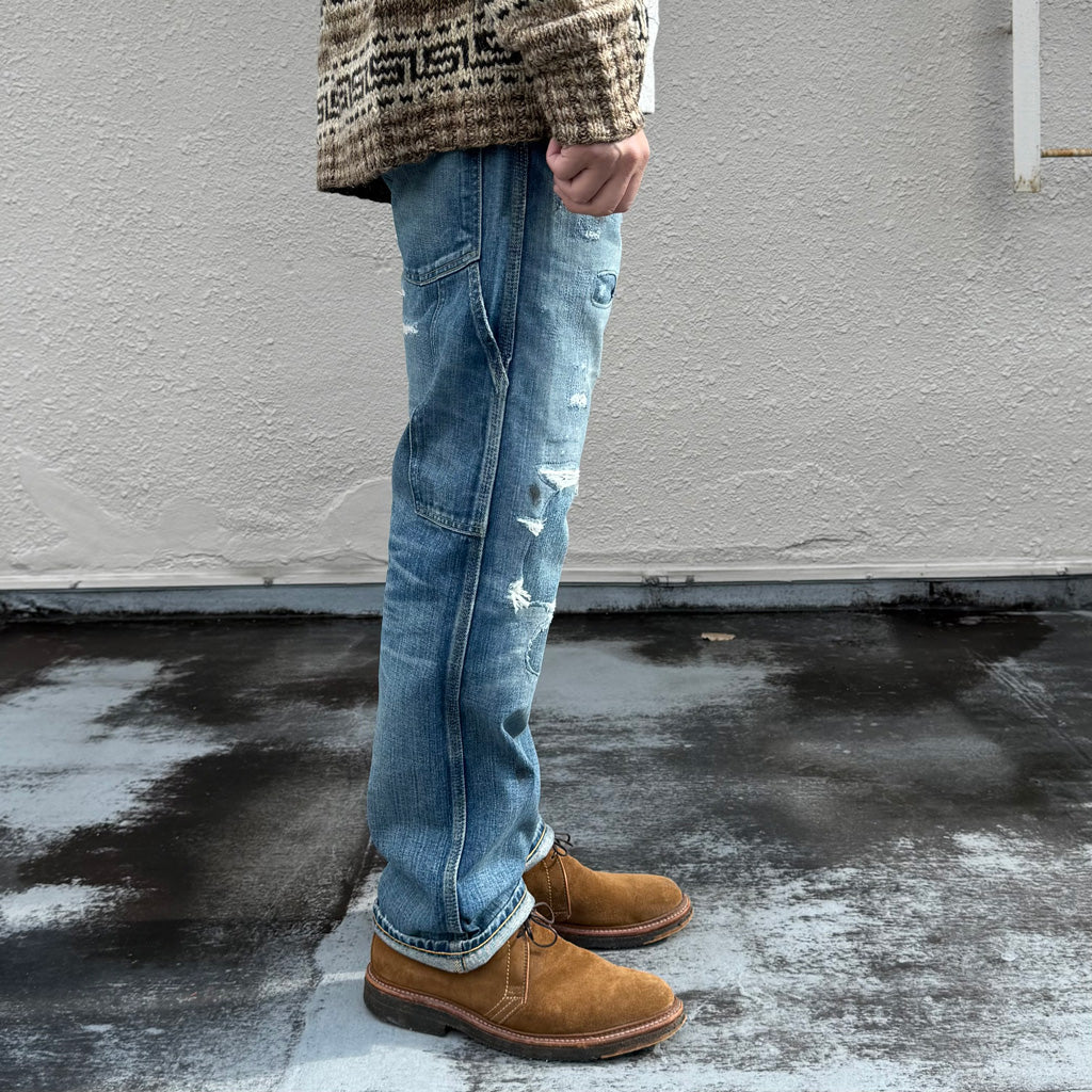 Double RL : STRAIGHT FIT BRAYTON  DISTRESSED JEANS