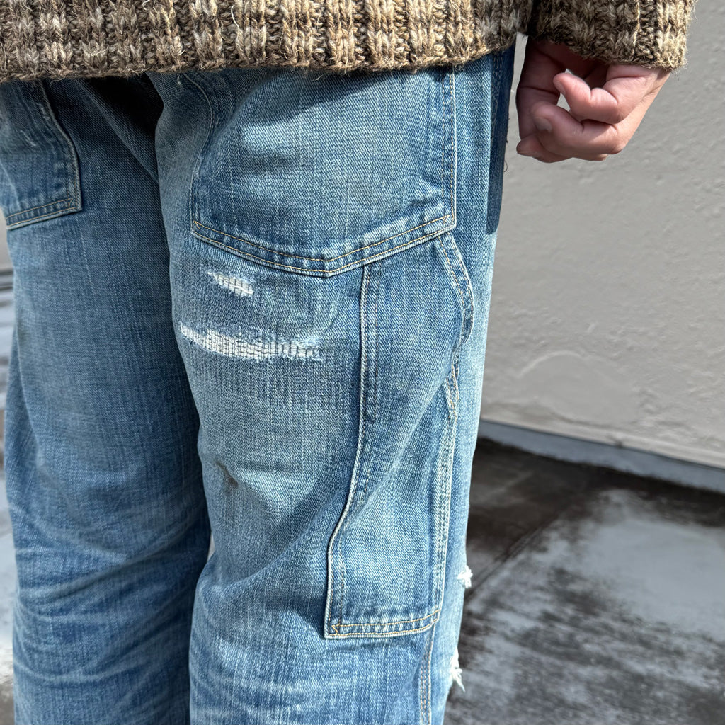 【SALE40%OFF】Double RL : STRAIGHT FIT BRAYTON  DISTRESSED JEANS